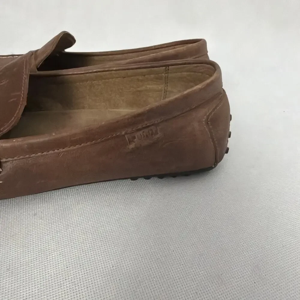 Polo Ralph Lauren Wes Penny Loafers Mens 14 D Brown Leather Driving Moccasin